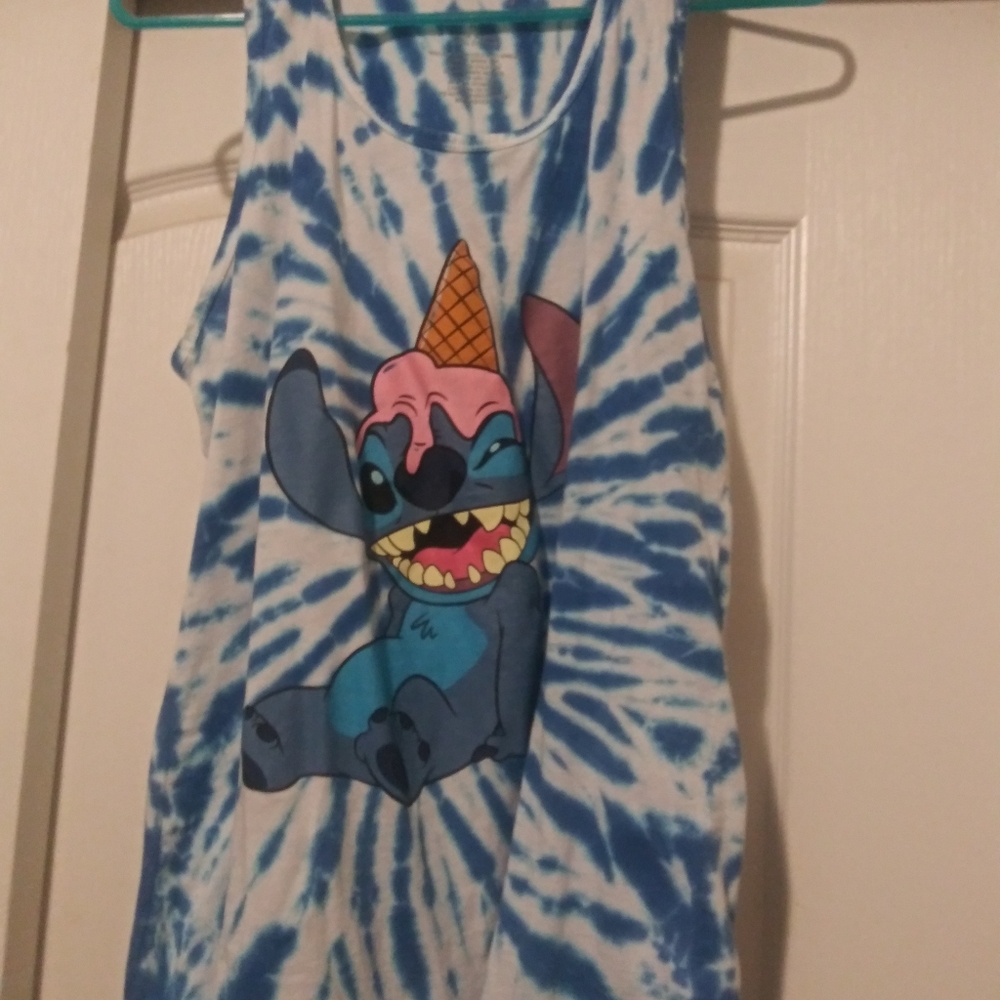 Tie dye stitch tank top